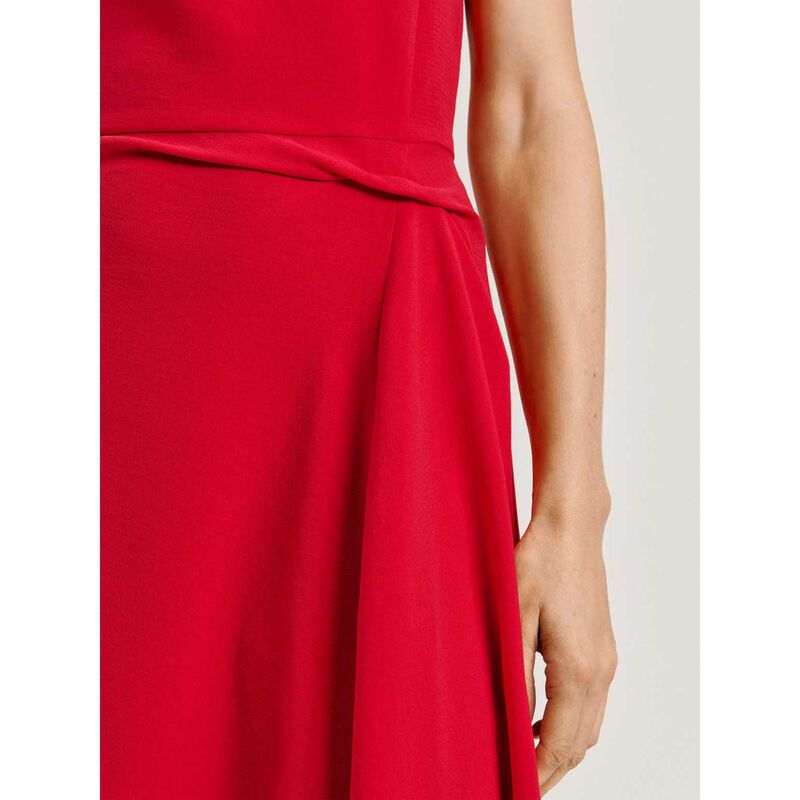 Veronika Maine Double Crepe Cap Sleeve Midi Dress image number 2
